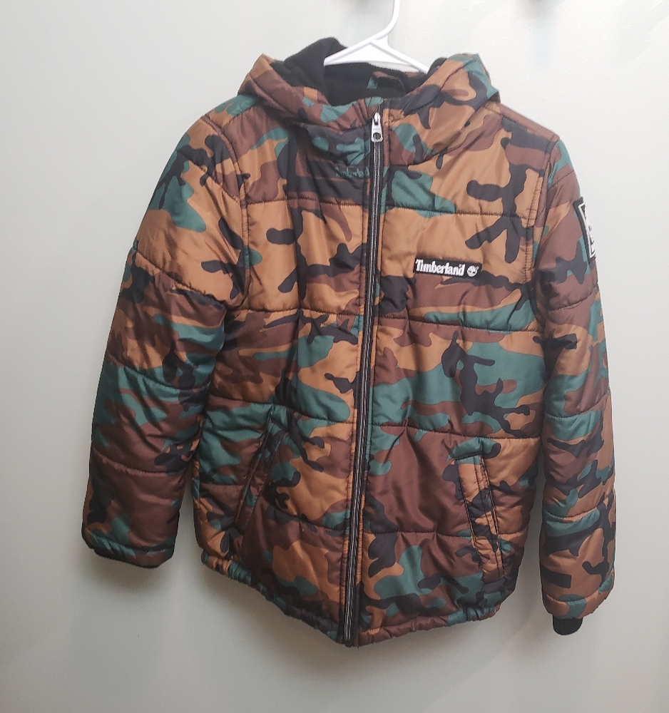 Timberland Camouflage Puffer Jacket Size10-12